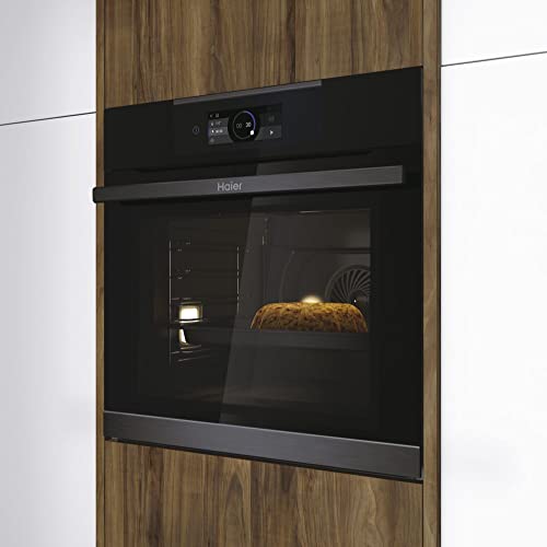 Haier I-TOUCH SERIE 4 HWO60SM5T9BHD Einbaubackofen/Nische 60 cm/Wi-Fi Funktion/Pyrolyse-Reinigung / 14 Funktionen, Schwarz – Bild 3