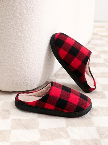 Image of Slippers for Women Men Fuzzy Memory Foam Slipper Fluffy Winter Soft Warm Slip On House Shoes