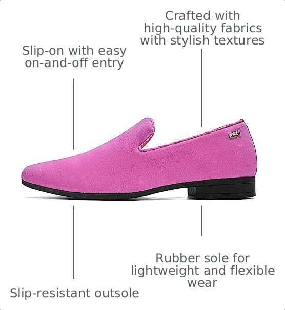 Image of ALLY UNION MAKE FORCE Mens Loafers Dress Slip on Party Wedding Penny Smoking Shoes