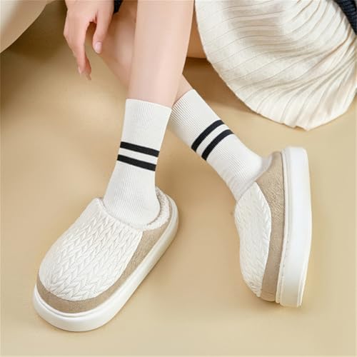 Epsion Goose Down Fuzzy Slippers for Men Women Winter Comfy Warm Anti-Skid House Shoes3