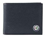 Münztasche Alfa Romeo Geldbörse Brieftasche Portemonnaie Schwarz Echtes Leder DP2