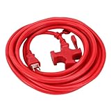 KOWA 延長コード 屋内用 15A×5m 3ッ口 アカ FGM089-5