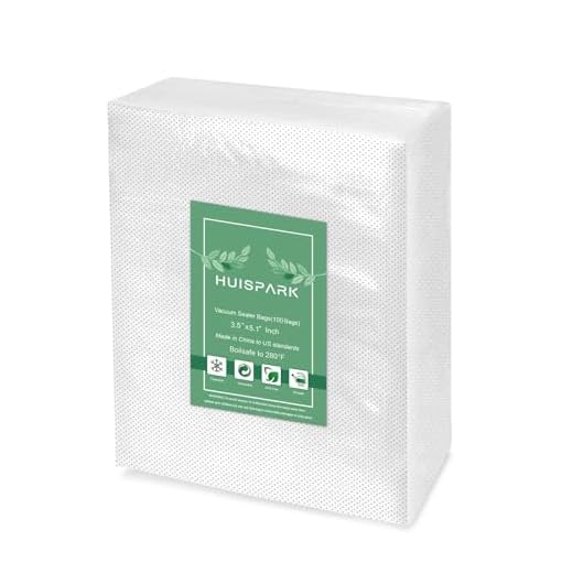 Sacos de selador a vácuo de 8,89 x 13 cm, sacos pré-cortados para armazenamento de alimentos a vácuo, preparação de refeições de grau comercial e uso de panela sous vide (100 peças)