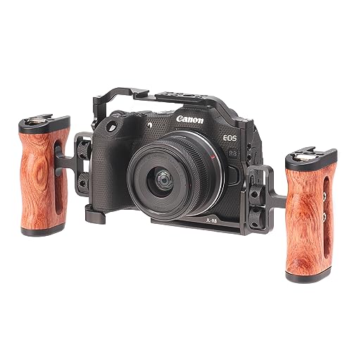 Image of Fotga R8 Camera Cage Stabilizer Bracket with 1 /4 inch 3 /8 inch Mount for Canon EOS R8 Mirrorless DSLR Camera Video Making Filmmaking Compatible Arca Swiss Tripod Ball Head Clamp