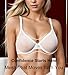 Varsbaby Women's See Through Sheer Mesh Unlined Underwire Everyday Bra and Panties(D303TS-White-34D+N082TS