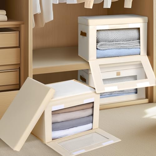 image for Homsorout Large Closet Storage Organizer - Collapsible Storage Bins wi