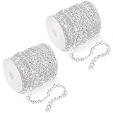 Tosnail 200 ft Crystal Beads by The Roll Crystal Beads String Beads Chain Crystal Garland Roll for Wedding Decorations Party Decoration Crafting Projects, Clear