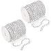 Tosnail 200 ft Crystal Beads by The Roll Crystal Beads String Beads Chain Crystal Garland Roll for Wedding Decorations Party Decoration Crafting Projects (Clear)