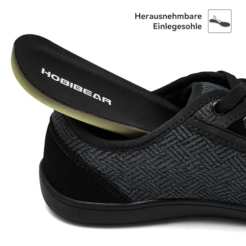 Miniatura 3 de Hobibear Calzado Ancho Unisex Barefoot - Diseño Minimalista Para Hombre Y Mujer - Zapatos Outdoor Con Puntera Amplia Y Soporte Natural Negro Eu 37