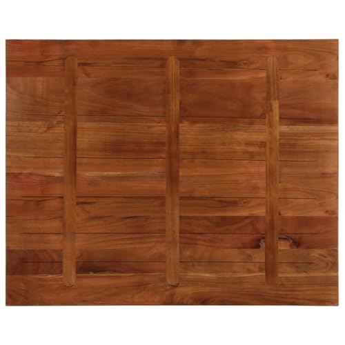 Bois de récupération massif pour ce plateau de table rectangulaire rustique d'exception