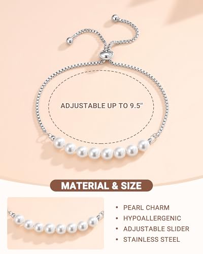 Pearl Bracelet 8 Year Old Birthday Gifts for Daughter Granddaughter Niece3