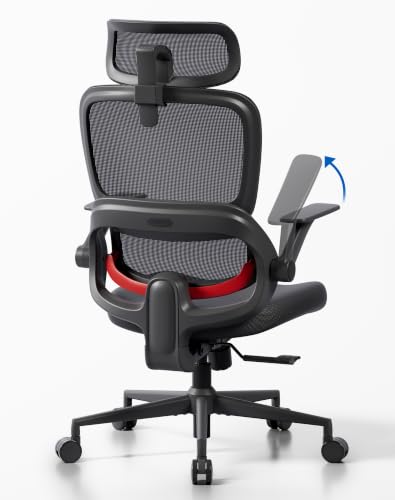 Image of SIHOO B100 SE Office Chair, Soft Memory Foam Desk Chair with Adaptive Lumbar Support & 2D Flip-up Armrests, 135 tilt Computer Chair for Home Office, Black