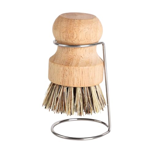 食器洗いブラシ | 木製ハンドルと水切りラック付きスクラブ清掃用剛毛 - 天然キッチンブラシ | キッチン浴室用食器洗いブラシ