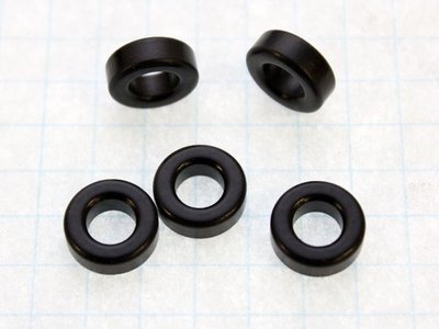 Núcleo toroidal de polvo de hierro 0.44" diámetro exterior x 0.23" diámetro interno x 0.15" Hgt, Tipo 10 - Lote de 4