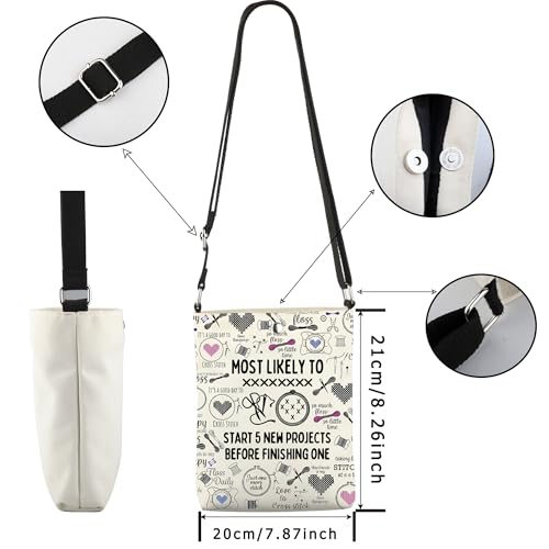 WCGXKO Sewing Gift Sewing Needle Crossbody Bag Sewing Lover Gift Quilting Job Gift Sewing Worker Gift Sewciopath Gift2