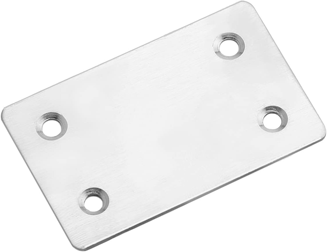 Corner Brace 4 PCS Flat Fixed Straight Bracket Repair Board 6.7" x 1.5"Brushed Stainless Steel Surface Connection Angle Bracket Gusset Plate