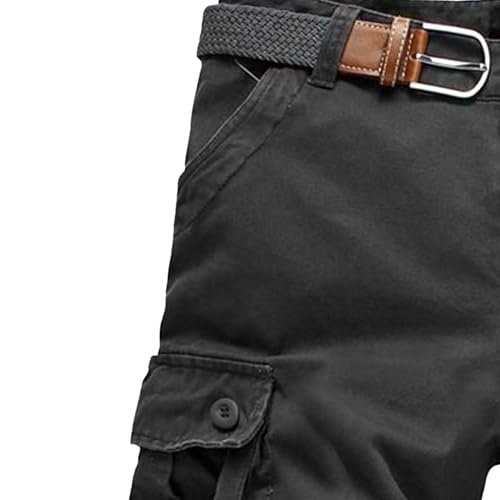 Shorts cargo de algodón para hombre con múltiples bolsillos miniatura 3