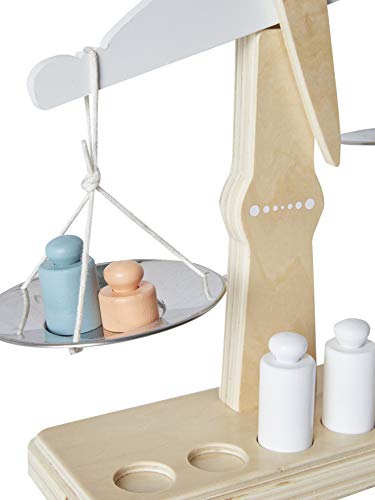 Vertbaudet Kinder Waage mit Gewichten aus Holz Mehrfarbig ONE Size – Bild 5