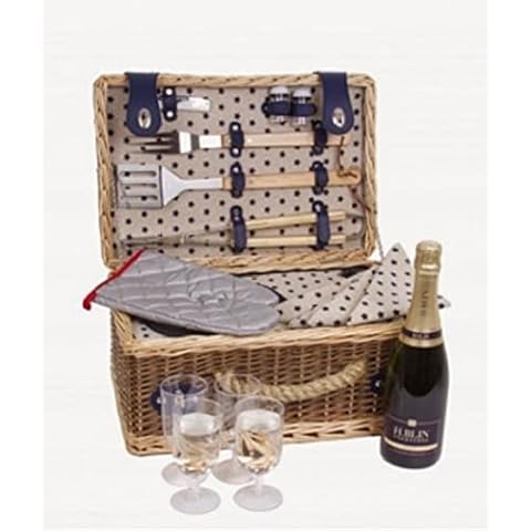 Choice Bargains 4 Person Wicker Picnic Set Cover