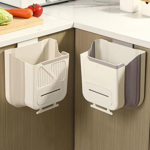 Papelera plegable colgante para puerta de gabinete 10L