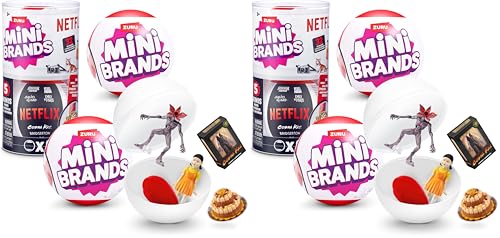 Mini Brands Cápsula Netflix de ZURU, Juguete Sorpresa con Coleccionable Minis, Bola con Sorpresa, Minis inspirados en Series Famosas, (2 Capsule) (Paquete de 2)
