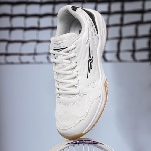 Image of Red Tape Men's Sneakers White Black Pu Mesh Round Toe Lace-Up