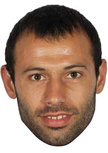 FoxyPrinting Mascherano Argentina Football 2018 Celebrity Cardboard Party Face Mask Fancy Dress