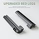 Lutown-Teen Schweres Metallbett 80x190 cm mit Runde Eckbeine Höhe 30.5cm, Metall Bettgestell 80 x 190 mit Lattenrost, Einzelbett mit Stauraum unter dem Bett, Geräuschfrei, Einfacher Aufbau, Schwarz
