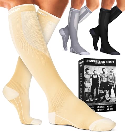 Image of Copper Compression Socks Women & Men Circulation(6 pairs) - Best for Running, Nursing, Hiking, Recovery & Flight Socks