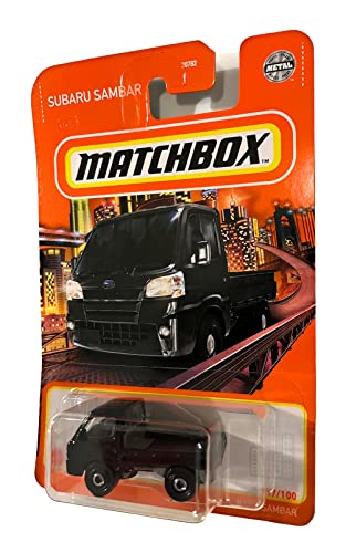 Matchbox Power Grabs Black Subaru Sambar 57/100 miniatura 3