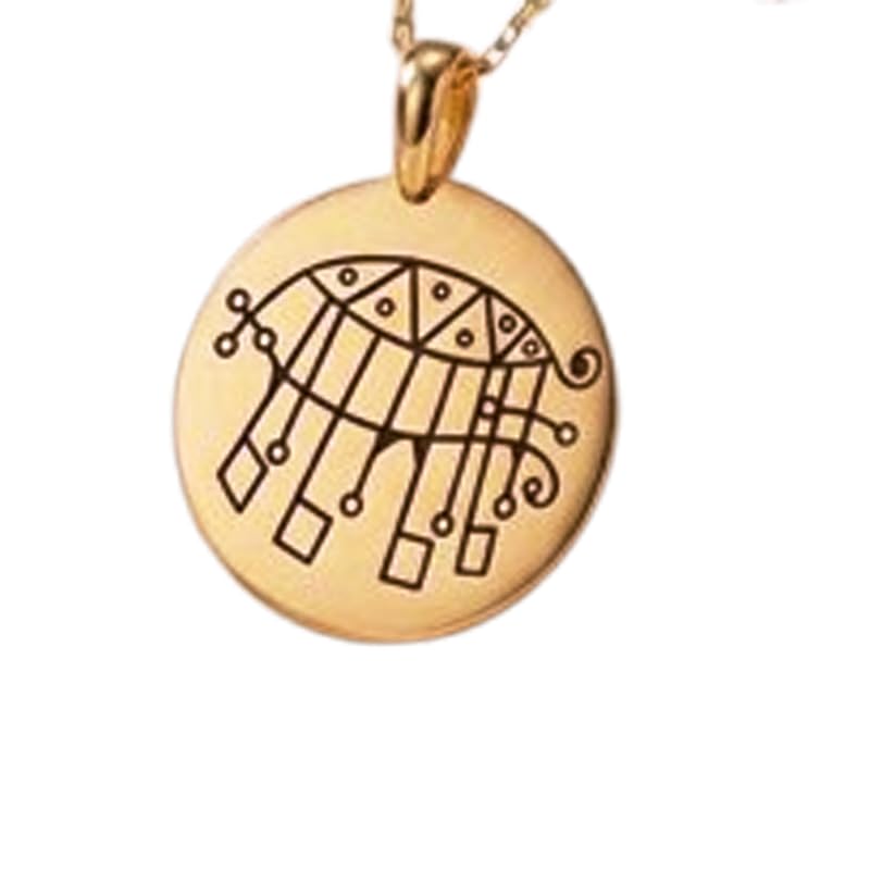 Collier sceau de Bifrons fait main, le cadeau idéal en argent plaqué or