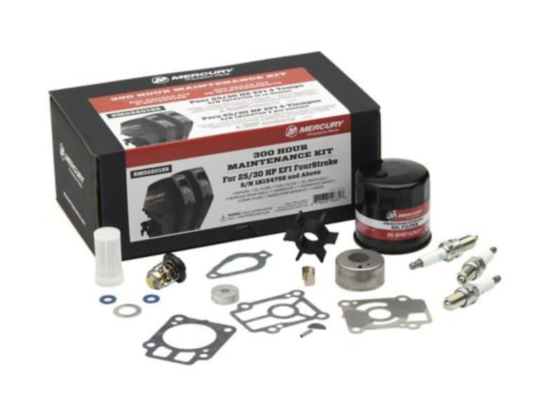 Mercury OEM Marine Maintenance Kit 300HR, for 25-30HP EFI Four Stroke Outboard, Serial 1R154758 and Above, 8M0220189