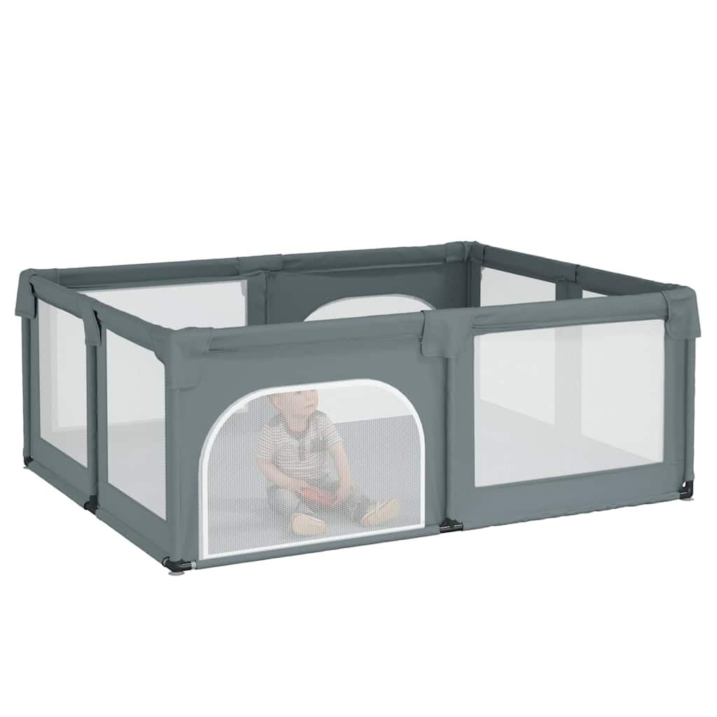 Box per bambini, 2 porte, grigio chiaro, tessuto Oxford