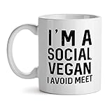 Ich bin ein sozialer Veganer, den ich nicht treffe - inspirierendes einzigartiges populäres Büro-Tee-Kaffeetassen-Geschenk