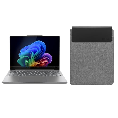 Image of Lenovo Slim 7i Aura Edition - 2025 - Copilot+ PC - Core Ultra 7 Processor 256V - 14 inch WUXGA OLED Display - 16 GB Memory - 1 TB Storage Luna Grey Yoga 14-inch Sleeve Grey