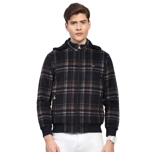 Image of Monte Carlo Mens Regular Fit Solid Hood Zipper Full Sleeves Winter Jacket| Warm Coat for Men | Stylish Zipper Jacket (Pack Of 1)