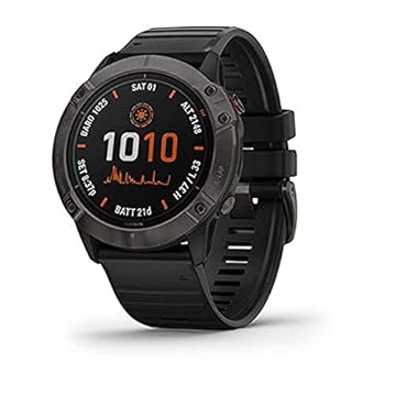 Garmin SMARTWATCH FENIX 6X PRO SOLAR CARBON, carbon gray
