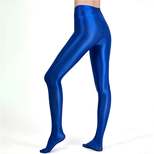 Image of cloudmall Women Sexy Semi Opaque Pantyhose Running Tights Yoga Leggings Oil Shiny Stocking
