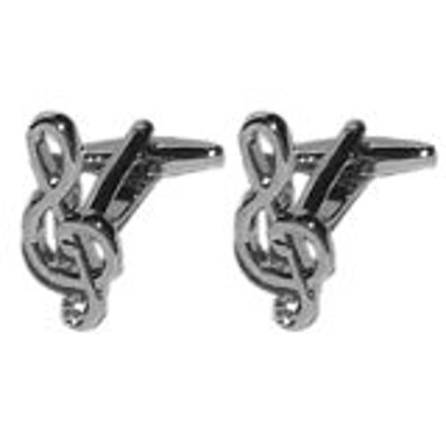 Mancuernillas Hombre GTR Plata Clave de Sol miniatura 1