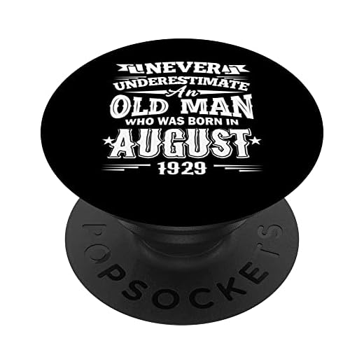 Un viejo hombre que nació en agosto de 1929 regalos de cumpleaños 94 PopSockets PopGrip Intercambiable