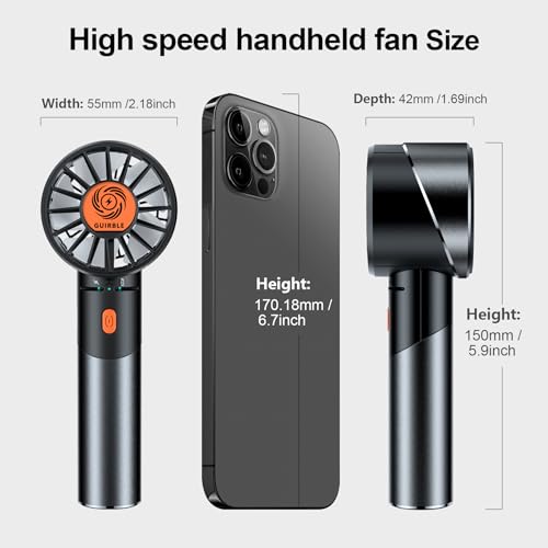 Guirble Handheld Fan,Portable Turbo Fan,Powerful Personal Fan thumb #4