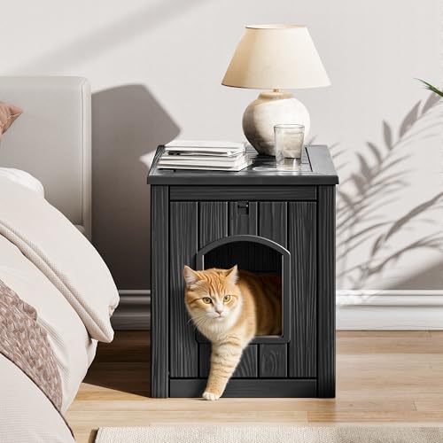 LHBcraft Cat House Outdoor Indoor, Durable Waterproof Plastic Cat...