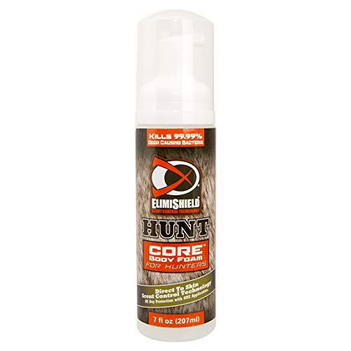 Elimishield HUNT CORE Body and Hand Sanitizer Foam for Hunters - Eliminates Germs and Odors (UNSCENTED), 7 oz