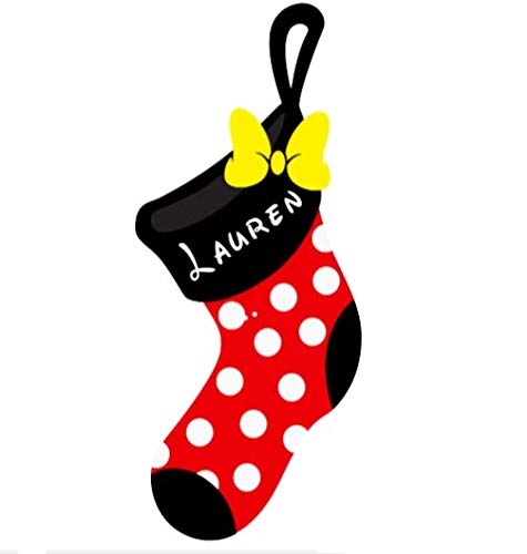 For Christmas Holiday Cruise Ship Door Custom Magnet Decor Decoration - Personalized Christmas Stocking Head Girl Mouse