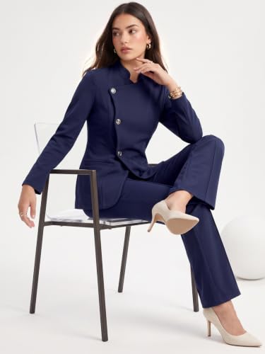 Image of Selvia Women's Full Sleeve Blazer Top with Trouser Co-Ord Set, Co ord Set for Women Stylish