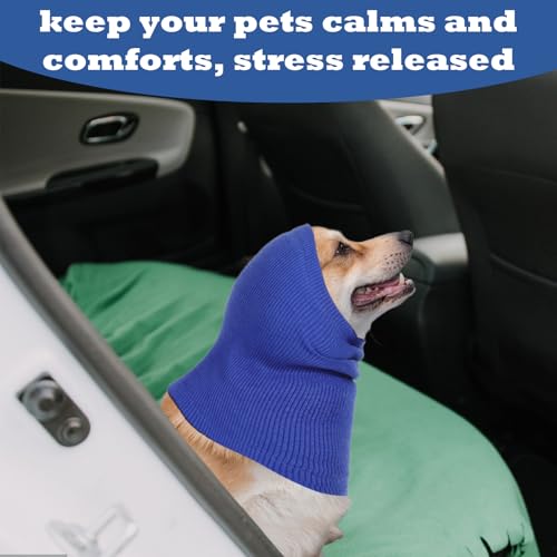 Beruhigende Ohrenschützer, 2 Stück Hunde Gehörschutz Lärmschutz für Hunde Ohrenschutz Hund Wind Hundekopf Wickel Halswärmer Ohrschützer für Hundeohrschutz (S)