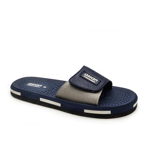 Image of ASIAN Men's AFG-707 EVA Ortho Slippers | Orthocushion Pain Relief Slides with Soft Strap | Lightweight Slides for Daily Use