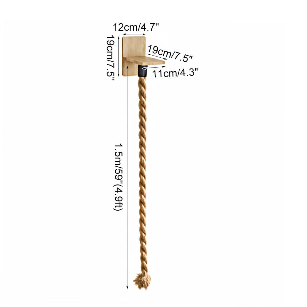 Corde d'escalade pour Chat,Echelle Murale de 130/150 cm avec Vis de Fixation pour Chats D'intérieur et D'extérieur