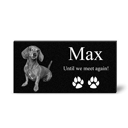 Image of ADFSTONE 16x8 Pet Memorial Stones Personalized Dog Remembrance Gifts, Customized Cat Picture Grieving Plaque, DIY Gravestone, Custom Sympathy Photo Gift, Animal Grave Markers