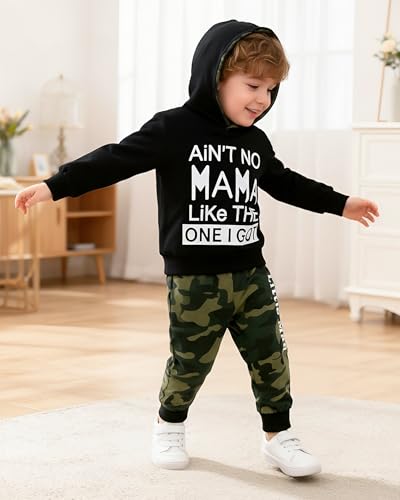 Image of DISAUR Toddler Boy Clothes Baby Outfits, Little Boys Summer Letter Printed Short Sleeve with Pants 2PCS Clothing Set